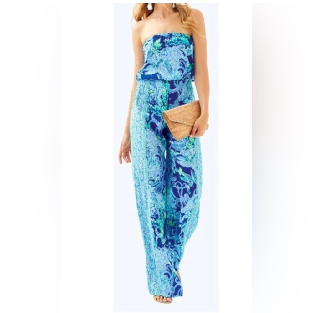 NWT Lilly Pulitzer Pim Jumpsuit Sea Sirens Size XS EUC